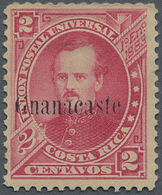 11877 Costa Rica - Ausgabe Für Guanacaste: 1885, 2 C. Karmin Mit Fehldruck "Gnanacaste", Scott 2a. - Costa Rica