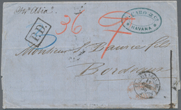 11879 Cuba: 1859, Stampless Lettersheet With Complete Message Dated "Havanna 23 Mar 1859" To Bordeaux/Fran - Sonstige & Ohne Zuordnung