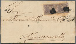 11882 Cuba: 1877, Folded Letter Bearing Vertical Pair 12 1/2 C Alfons XII Sent From HAVANNA To Manzanillo. - Sonstige & Ohne Zuordnung