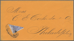 11883 Cuba: 1879, 25 C. Definitive Stamp Bisected And Cancelled By Point Oval Addressed To Philadelphia. - Autres & Non Classés