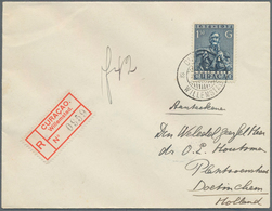 11889 Curacao: 1935, Louis Brion 1.50 G "300 Years Curacao" Single-franking On Registered Envelope Sent Fr - Curaçao, Antille Olandesi, Aruba