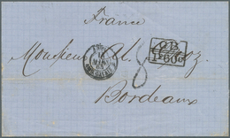 11892 Dänisch-Westindien - Vorphilatelie: 1865, "ST. THOMAS JY 29 65" On Reverse Of Folde Cover With Accou - Danimarca (Antille)