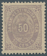 11895 Dänisch-Westindien: 1876, 50 C Greyish Violet (2nd Printing 1885), Perf. 14 : 13 1/2, VF/XF Mint Nev - Dänische Antillen (Westindien)