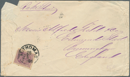 11898 Dänisch-Westindien: 1895, 10 C./50 C. Tied "ST. THOMAS 28/5 1895" On Cover To England W. June 12 Bir - Danemark (Antilles)