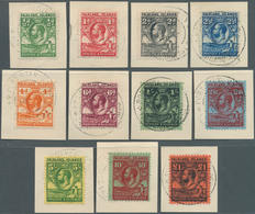 11918 Falklandinseln: 1929, Whale And Penguines Set 11 Values Complete Up To 1 Pound Each Cancelled To Ord - Falkland