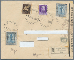 11924 Fezzan: 1943, 50 C. Violett And Airmail 50 C. Brown Both With ''R.F.0,50 FEZZAN'' Double Circle Imprin - Briefe U. Dokumente