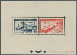 11952 Fezzan: 1951, Airmails, Bloc Speciaux, Unmounted Mint. Very Rare, Only Few Known. Maury BS3 - Storia Postale