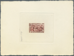 11955 Fezzan: 1951, Charity Issue, Both Values As Epreuve D'artiste In Reddish Brown, With Signatures Cott - Storia Postale