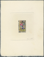 11956 Fezzan: 1951, Charity Issue, Both Values As Epreuve D'artiste, Multi-coloured Design, With Signature - Storia Postale