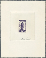 11960 Fezzan: 1951, Charity Issue, 25fr. + 5fr. As Epreuve D'artiste In Dark Violet (some Spots At Right M - Storia Postale