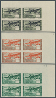 11965 Französisch-Äquatorialafrika: 1938 (approx). NON-ISSUED Airmail Set (12 Values) In Imperforate Corne - Storia Postale