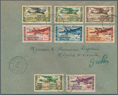 11966 Französisch-Äquatorialafrika: 1940/1941. Complete Airmail Overprint Set "Afrique Française Libre" (8 - Lettres & Documents