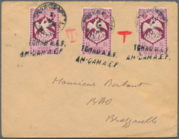 11967 Französisch-Äquatorialafrika: 1949, 3 X 1 Fr Lilac Phoenix, Multiple Franking On Cover With Cds AM-D - Storia Postale
