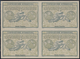 11970 Französisch-Guinea: Design "Madrid" 1920 International Reply Coupon As Block Of Four 1,30 Fr.Guinee - Altri & Non Classificati