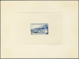 11978 Französisch-Guyana: 1941, Petain/Cayenne Scenery, 1fr. Epreuve In Ultramarine. Maury Refers To 179 - Briefe U. Dokumente