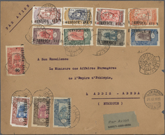 12005 Französische Somaliküste: 1929, First Flight "DJIBOUTI-ADDIS ABEBA" , Larger Envelope Addressed To T - Gebraucht