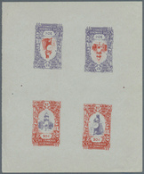 12007 Französische Somaliküste: 1938 (approx). Collective Sheet Containing 4 Proofs Showing Unissued Desig - Usati