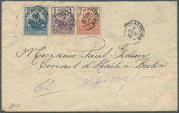 12042 Haiti: 1895, 1 Cent, 2 Cent And 7 Cent Letter With Three Colour Franking From PORT AU PRINCE JAN 7 W - Haiti