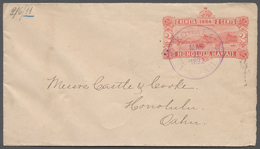 12047 Hawaii - Ganzsachen: 1892, 2 C. Red Postal Stationery Envelope Tied By "KOHALA HAWAII MAR/22/1892" C - Hawaii