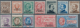 12064 Italienisch-Libyen: 1909, Italian Post Office Tripolis: Victor Emanuel III 1 C To 5 L And Express 25 - Libye