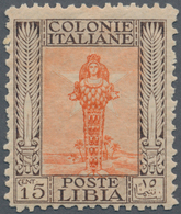 12068 Italienisch-Libyen: 1924/1940, 15 C. Braun/orange Postfrisch In Der Type "C" Gez. 11 Mit üblicher Zä - Libia