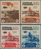 12077 Italienisch-Somaliland - Dienstmarken: 1934: Four Of The Non Issued Service Overprints On The Stamps - Somalia