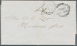 12081A Jamaica - Vorphilatelie: 1843/1860, Group Of 3 Covers: FALMOUTH, JA 17 1843, Clear Cds On Reverse On - Giamaica (...-1961)