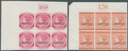 12084 Jamaica: 1872 (ca.), QV Definitives Four Different Stamps Incl. ½d. Claret, 1d. Blue, 2d. Rose And 4 - Giamaica (1962-...)