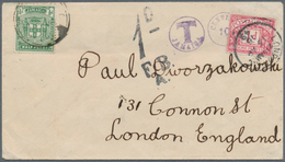 12091 Jamaica: 1915, 1/2 D Green "coat Of Arms", Single Franking On Underpaid Printed Matter Cover To Lond - Jamaica (1962-...)