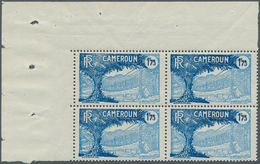 12099 Kamerun: 1927, 1.75 Fr., Value Figures Double Printing, A Top Left Corner Margin Block-4, Mint Never - Kamerun (1960-...)