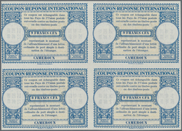 12105 Kamerun: 1948/1953. Lot Of 2 Different Intl. Reply Coupons (London Type) Each In An Unused Block Of - Kamerun (1960-...)