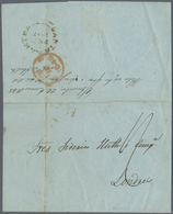 12114 Kolumbien: 1847/48, Letter From OCANA With Forwarding Agent Cancelled By British Post Office SANTA M - Colombia