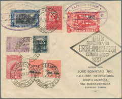 12124 Kolumbien - Eilmarken: 1931 EXPRESO TOBON: DOX Cover From Rio De Janeiro To Cali, Colombia Via Buena - Colombie