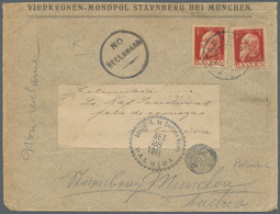 12137 Kolumbien - Stempel: 1911, "NO RECLAMADA" Cds On Bavarian Envelope Bearing Luitpolt 2x 10 Pf. Sent F - Colombia