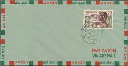 12140 Kongo (Brazzaville): 1960. Inverted Overprint "COURRIER AERO / FRANÇAIS / LEOPOLDVILLE / JULLIET 196 - Altri & Non Classificati