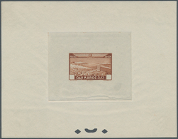 12186 Marokko: 1933, Airmails "View Of Rabat", Two Epreuve In Issued Colour But Without Value. Rare And At - Marocco (1956-...)