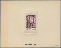 12195 Marokko: 1947, 2fr. Kasbah, Group Of Nine Epreuve In Differing Colours (partly Some Striated Toning) - Marocco (1956-...)