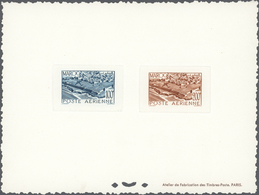 12197 Marokko: 1947, Airmails, Two Epreuve Collective In Issued Colours: 9fr./40fr./50fr. And 100fr./200fr - Maroc (1956-...)