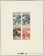12199 Marokko: 1949, "SOLIDARITE 1948", Four Airmail Stamps Each As Epreuve De Luxe; In Addition Four Impe - Marocco (1956-...)