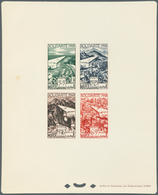 12200 Marokko: 1949, Charity Issue "Agriculture", Both Souvenir Sheets As Epreuve De Luxe, Some Toning Spo - Maroc (1956-...)