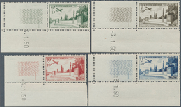 12201 Marokko: 1950, French Morocco. Non-issued Airmail Set "Monument Du Général Leclerc A Temara" (4 Valu - Marocco (1956-...)