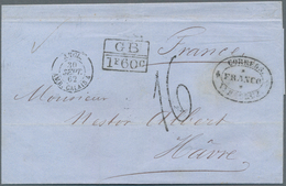 12245 Mexiko: 1848,1862, Two Folded Letters Sent From VERACRUZ Via British Post Office To London Respectiv - Mexiko