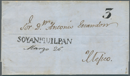 12248 Mexiko: 1854, Complete Folded Letter Cover With Clear Single-line SOYANIQILPAN From The Escandon Cor - Mexique