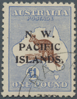 12281 Neuguinea - N.W. Pacific Islands: 1915, Kangaroo 1 £ With Imprint "N.W. PACIFIC ISLAND", Very Fine C - Papua Nuova Guinea