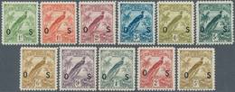 12288 Neuguinea - Dienstmarken: 1931, Raggi-Bird 1 D To 5 Sh. With Band "1921-1931" And Imprint "O S" Comp - Papua-Neuguinea