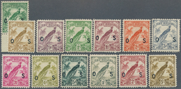 12289 Neuguinea - Dienstmarken: 1931, Raggi-Bird 1 D To 5 Sh. With Imprint "O S" And Without Band, Complet - Papouasie-Nouvelle-Guinée