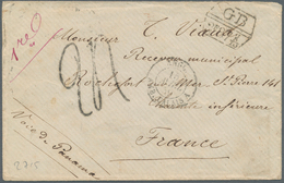 12290 Neukaledonien: 1859. Envelope (tears) To France From The 'Viaud' Correspondence (No 1) With Octagona - Altri & Non Classificati