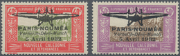 12295 Neukaledonien: 1932, Erstflug Paris-Noumea, Komplette Ausgabe, Ungebraucht Mit Orginalgummi Und Falz - Autres & Non Classés