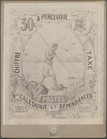 12300 Neukaledonien - Portomarken: 1903. Artwork For A Postage Due Stamp "30c Chiffre Taxe / 1853-1903 Fif - Timbres-taxe