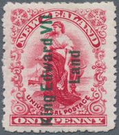 12301 Neuseeland: 1908, New Zealand Stamp With Vertical Overprint "King Edward VII Country", Unused. ÷ 190 - Nuovi